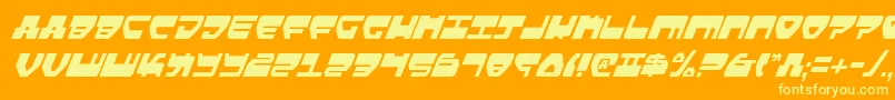 Шрифт LoveladiesCondensedItalic – жёлтые шрифты на оранжевом фоне