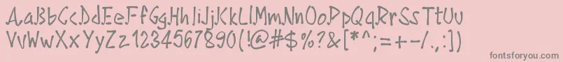 Pwcartoonmarker Font – Gray Fonts on Pink Background
