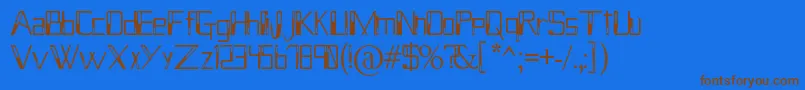 HolitterHollow Font – Brown Fonts on Blue Background