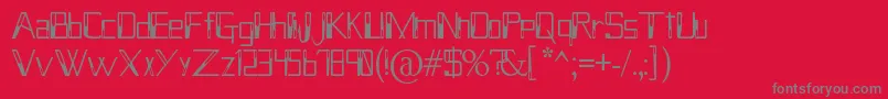 HolitterHollow Font – Gray Fonts on Red Background