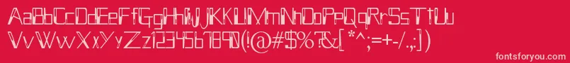 HolitterHollow Font – Pink Fonts on Red Background