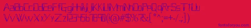 HolitterHollow Font – Purple Fonts on Red Background
