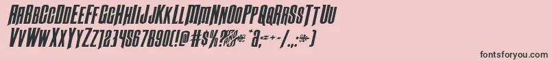 Butchsundanceexpandital Font – Black Fonts on Pink Background