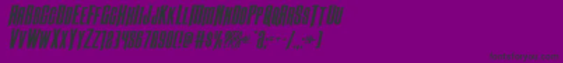 Butchsundanceexpandital Font – Black Fonts on Purple Background