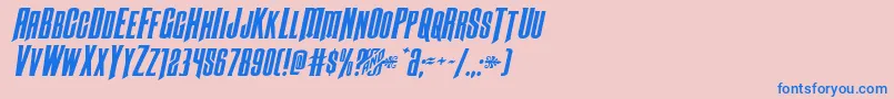 Butchsundanceexpandital Font – Blue Fonts on Pink Background