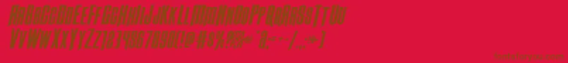 Подробнее о шрифте Butchsundanceexpandital Шрифт Butchsundanceexpandital – коричневые шрифты на красном фоне