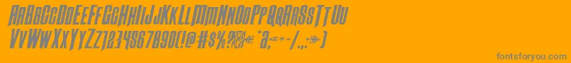 Butchsundanceexpandital Font – Gray Fonts on Orange Background