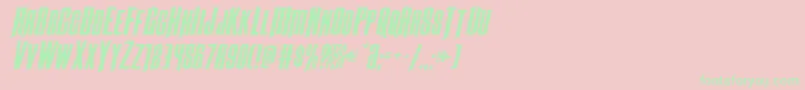 Butchsundanceexpandital Font – Green Fonts on Pink Background