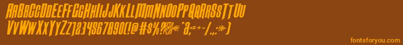 Butchsundanceexpandital Font – Orange Fonts on Brown Background