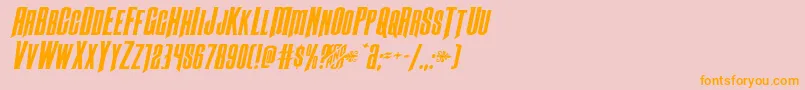Butchsundanceexpandital Font – Orange Fonts on Pink Background
