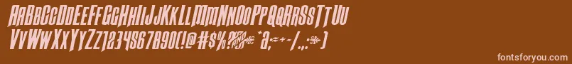 Butchsundanceexpandital Font – Pink Fonts on Brown Background