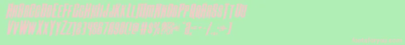 Butchsundanceexpandital Font – Pink Fonts on Green Background