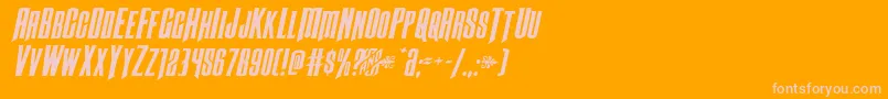 Butchsundanceexpandital Font – Pink Fonts on Orange Background