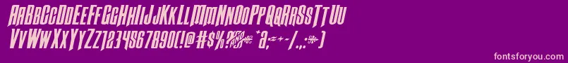 Butchsundanceexpandital Font – Pink Fonts on Purple Background