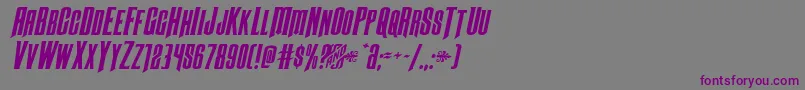 Butchsundanceexpandital Font – Purple Fonts on Gray Background