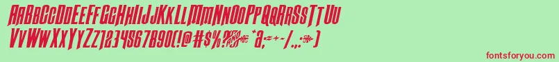 Butchsundanceexpandital Font – Red Fonts on Green Background
