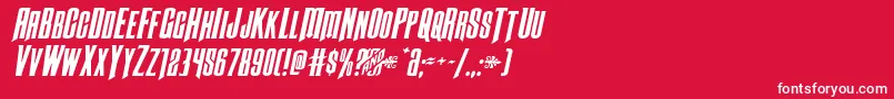 Butchsundanceexpandital Font – White Fonts on Red Background