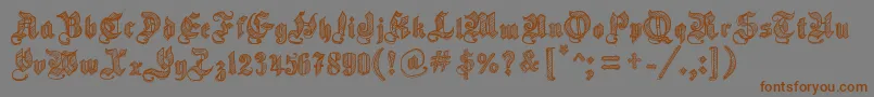 SketchGothicSchool Font – Brown Fonts on Gray Background