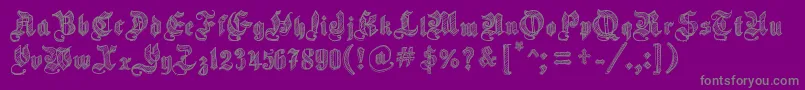 SketchGothicSchool Font – Gray Fonts on Purple Background