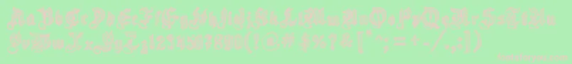 SketchGothicSchool Font – Pink Fonts on Green Background