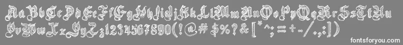 SketchGothicSchool Font – White Fonts on Gray Background