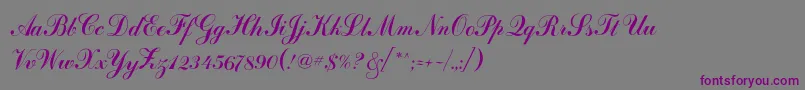 Artscriptc Font – Purple Fonts on Gray Background
