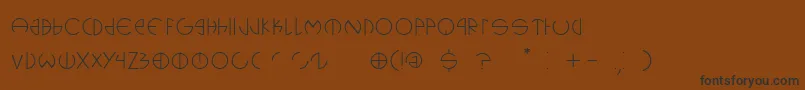 Lisätietoja Cerclip-fontista Cerclip-fontti – mustat fontit ruskealla taustalla
