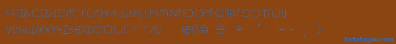 Cerclip Font – Blue Fonts on Brown Background