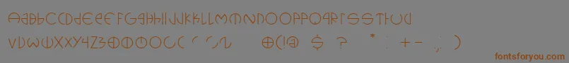 Cerclip-Schriftart – Braune Schriften auf grauem Hintergrund