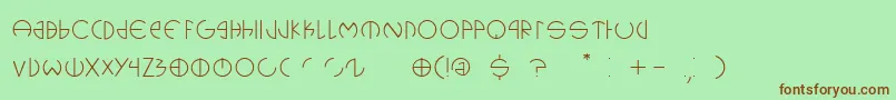 Cerclip Font – Brown Fonts on Green Background