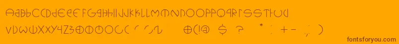 Cerclip Font – Brown Fonts on Orange Background