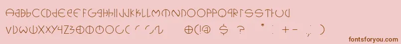 Cerclip Font – Brown Fonts on Pink Background