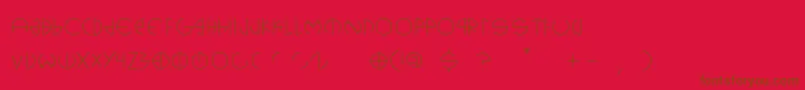 Cerclip Font – Brown Fonts on Red Background