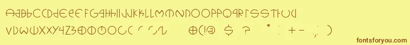 Cerclip Font – Brown Fonts on Yellow Background