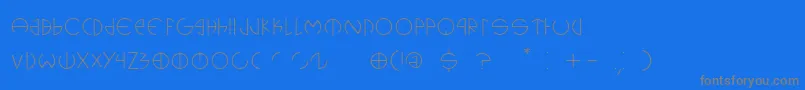 Cerclip Font – Gray Fonts on Blue Background