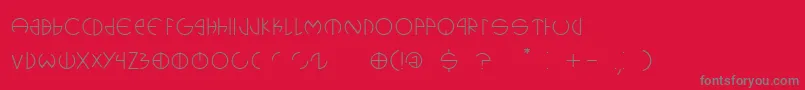 Cerclip Font – Gray Fonts on Red Background