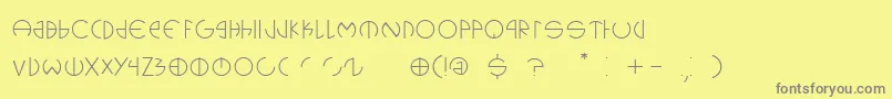Cerclip Font – Gray Fonts on Yellow Background