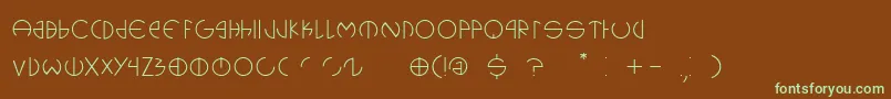 Cerclip Font – Green Fonts on Brown Background