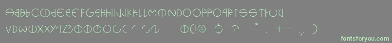 Cerclip Font – Green Fonts on Gray Background
