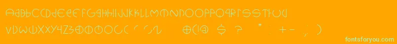 Cerclip Font – Green Fonts on Orange Background