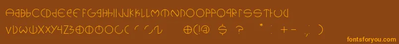 Cerclip Font – Orange Fonts on Brown Background