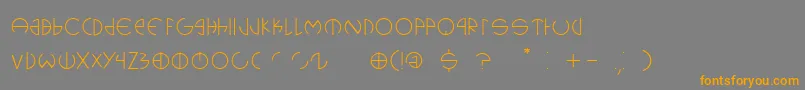 Cerclip Font – Orange Fonts on Gray Background