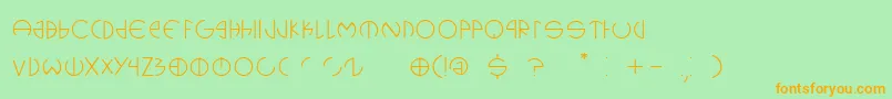 Cerclip Font – Orange Fonts on Green Background