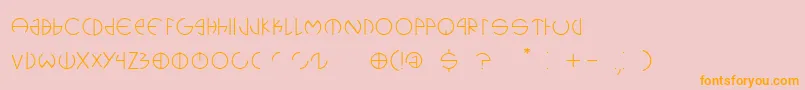 Cerclip-Schriftart – Orangefarbene Schriften auf rosa Hintergrund