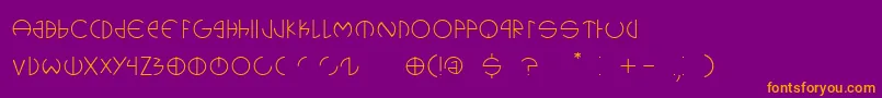 Cerclip Font – Orange Fonts on Purple Background