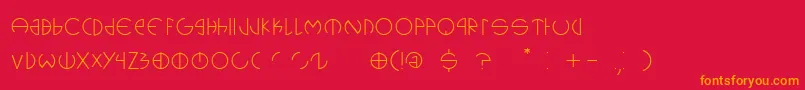 fuente Cerclip – Fuentes Naranjas Sobre Fondo Rojo