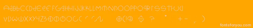 Cerclip Font – Pink Fonts on Orange Background