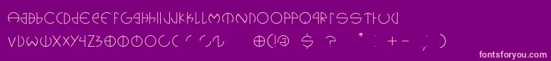 Cerclip Font – Pink Fonts on Purple Background