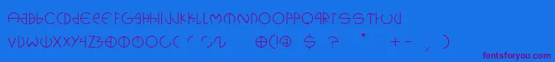 Cerclip Font – Purple Fonts on Blue Background