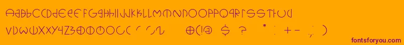 Cerclip Font – Purple Fonts on Orange Background